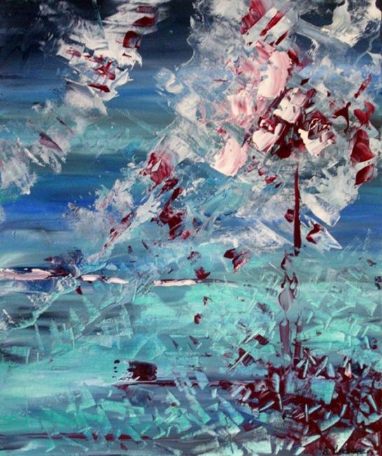 Peinture intitulée "éclats" par Artistcrea, Œuvre d'art originale, Huile