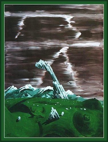 Painting titled "Landschaapen" by David Blair, Original Art,