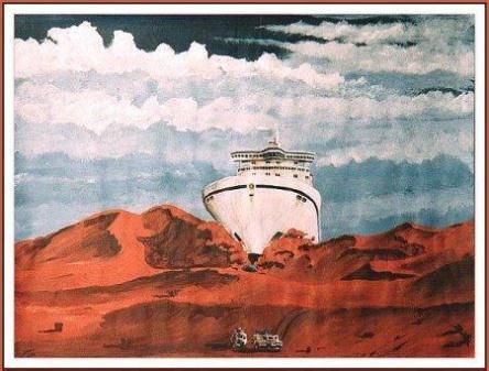 Desert Line - Painting ©2001 by David Blair -