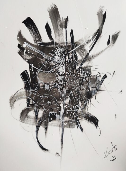 Dessin intitulée "ECCE HOMO octobre 2…" par Karls, Œuvre d'art originale, Acrylique