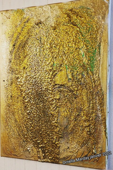 Peinture intitulée "Golden" par Artiste Peintre Ornella, Œuvre d'art originale, Huile
