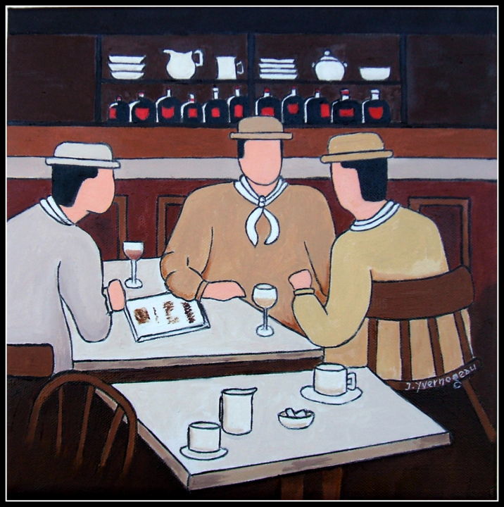 Painting titled "Tu connais la derni…" by Jacques Yvernogeau, Original Artwork, Oil