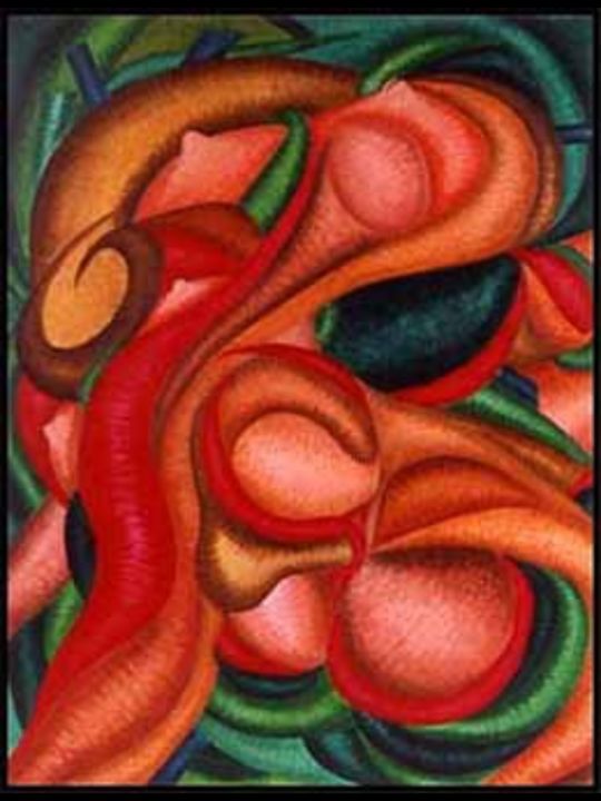 Peinture intitulée "Erotiquecolor" par Zadik, Œuvre d'art originale