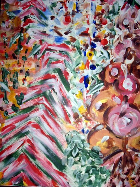 Peinture intitulée ""Weeds and trees"" par Jeff Zarb Artiste Chic, Œuvre d'art originale, Huile