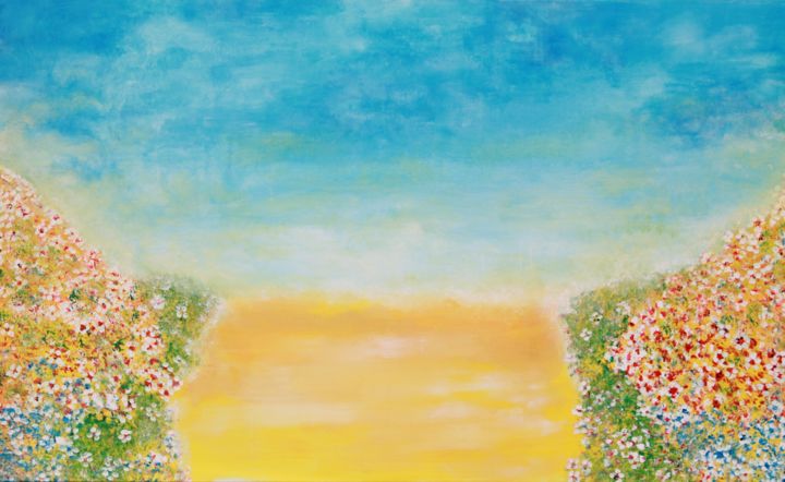 Peinture intitulée "Chemin d'été" par Daniel Rousseau Online Fine Art, Œuvre d'art originale, Acrylique Monté sur Châssis en…