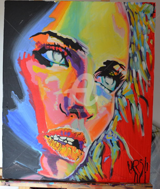 Peinture visage pop art • Peintures sur toile