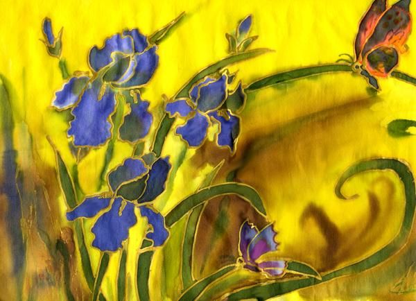 Peinture intitulée "Iris plus" par Aileen Mcleod, Œuvre d'art originale, Autre