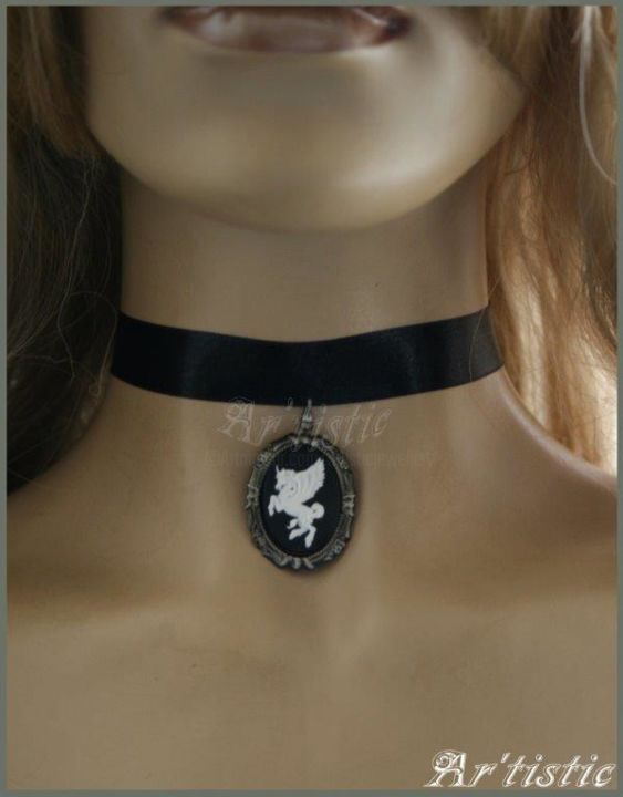 Artisanat intitulée "collier ras du cou…" par Ar'Tistic, Œuvre d'art originale, Bijoux