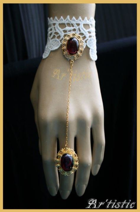 Ambacht getiteld "Bracelet-bague dent…" door Ar'Tistic, Origineel Kunstwerk, Juwelen