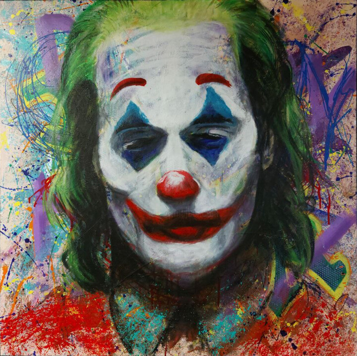 Peinture intitulée "Joker Face" par Artistikthanh, Œuvre d'art originale, Acrylique