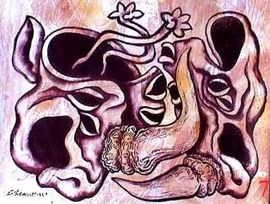 Картина под названием "7.jpg" - Indian Artist Sibsankar S Painting, Подлинное произведение искусства, Масло