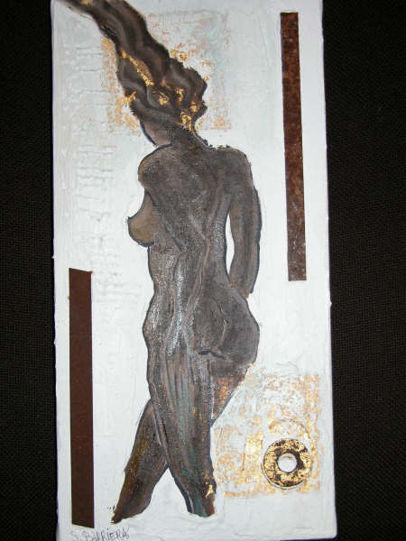 Картина под названием "pose" - Barriera, Подлинное произведение искусства, Масло