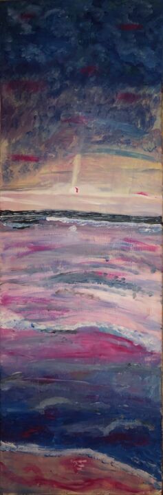 Картина под названием "Pink sea" - Artististique, Подлинное произведение искусства, Акрил