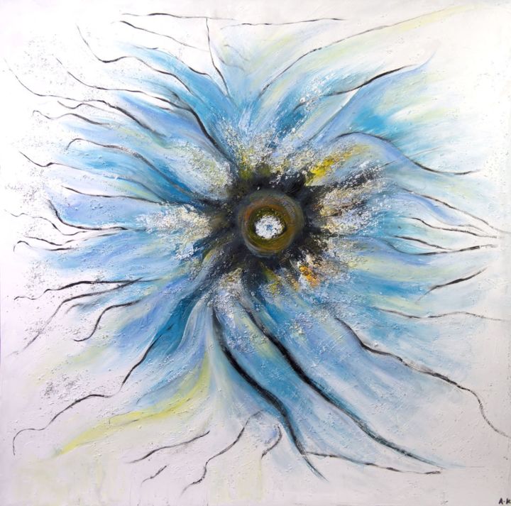 Painting titled "The center of energy" by Anna Kruger, Original Artwork, Acrylic