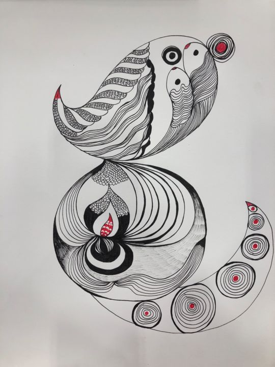 Drawing titled "ed6e332b-4f74-4ab8-…" by Anna Kruger, Original Art,