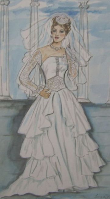 Malarstwo zatytułowany „The Bride” autorstwa Lenore Schenk, Oryginalna praca, Olej