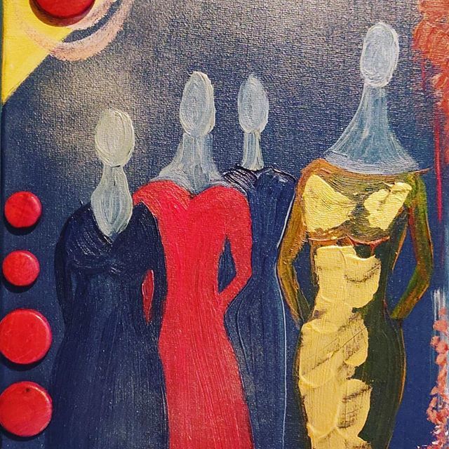 Pittura intitolato "Shape Two" da Artist_nina Tsotoulidou Nina, Opera d'arte originale, Acrilico