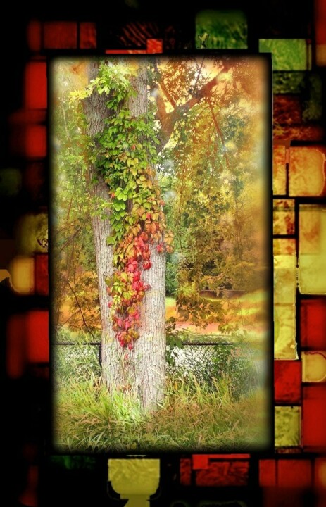 Fotografie getiteld "Fall Glass" door Artistry By Ajanta, Origineel Kunstwerk, Digitale fotografie