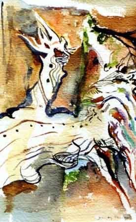 Peinture intitulée "Driftwood" par Newman Mindy, Œuvre d'art originale, Huile
