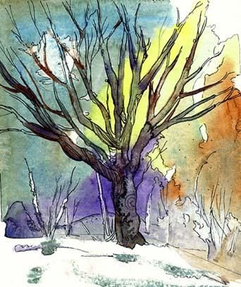Pintura titulada "Winter Sunshine" por Newman Mindy, Obra de arte original, Oleo