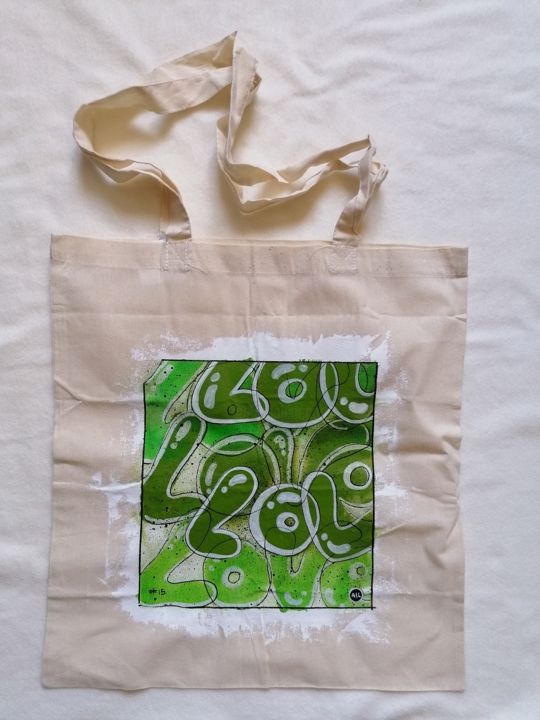 Sztuka tkaniny zatytułowany „sac #15 - Art it's…” autorstwa Grazy B, Oryginalna praca, Szablon