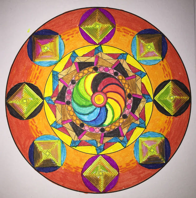 Dessin intitulée "La roue solaire" par Issa Ivo, Œuvre d'art originale, Encre