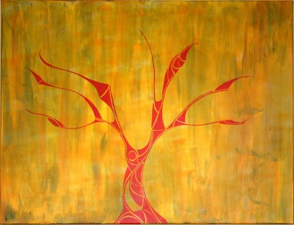 Peinture intitulée "This is not a tree !" par Artjuc, Œuvre d'art originale