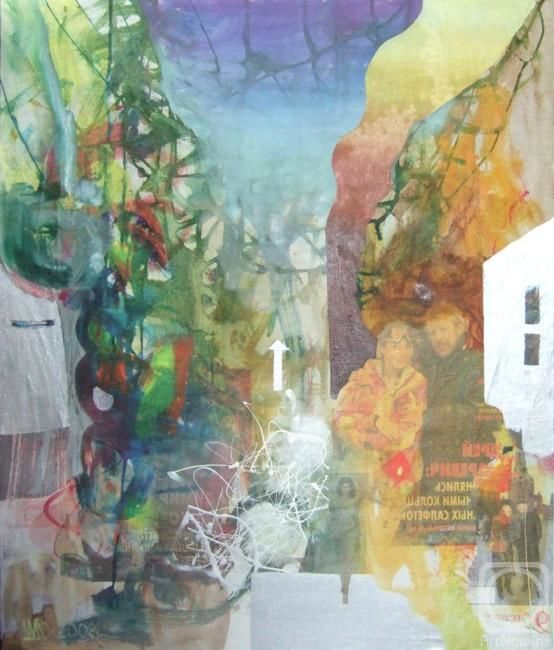 Картина под названием "Новый поворот" - Art From Mantulin, Подлинное произведение искусства, Масло