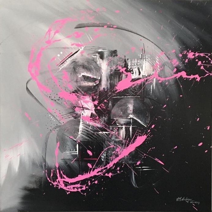 「Pink」というタイトルの絵画 Artkatharosによって, オリジナルのアートワーク, アクリル