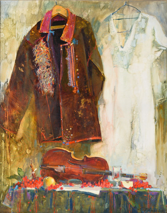 Pintura titulada "Сыграй музыкант" por Igor Khilko, Obra de arte original, Oleo