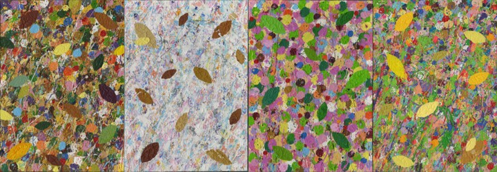 "Four Seasons ( quad…" başlıklı Tablo Artkmst tarafından, Orijinal sanat, Akrilik Ahşap Sedye çerçevesi üzerine monte edilmiş