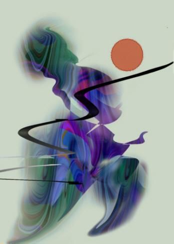 Digitale Kunst mit dem Titel "Echoes" von Ted Luna, Original-Kunstwerk