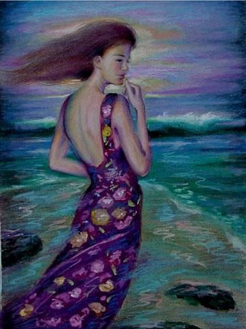 Картина под названием "Seawind" - Ted Luna, Подлинное произведение искусства, Масло