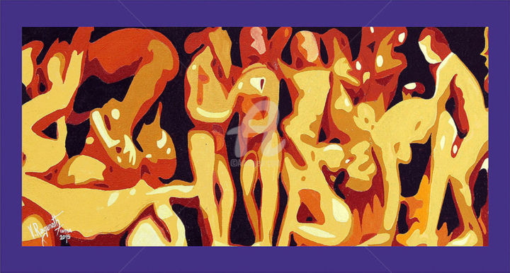Malarstwo zatytułowany „SEX AND SPIRITUALITY” autorstwa Ragunath Venkatraman, Oryginalna praca, Olej
