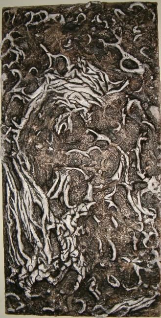 Schilderij getiteld "Bone Grove" door Artlicious By Richard Buchanan, Origineel Kunstwerk, Olie