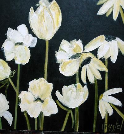 Peinture intitulée "POEME" par Crystel, Œuvre d'art originale,