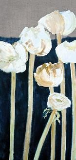 Peinture intitulée "UNE NUIT AU JARDIN" par Crystel, Œuvre d'art originale,