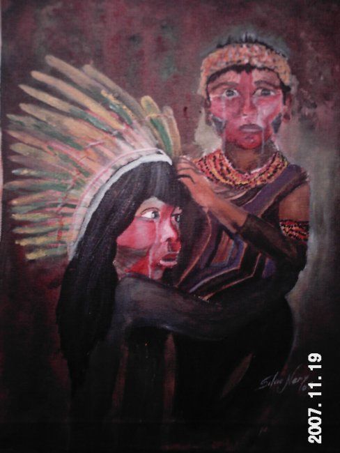 Painting titled "SEGURANÇA" by Silvio Nery, Original Artwork