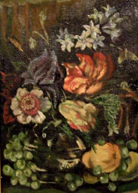 Painting titled "цветы в голландском…" by Marina Petrova-Richnyak, Original Artwork