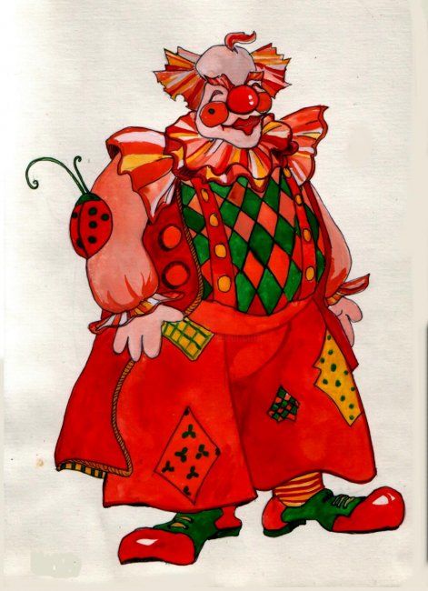 Artcraft με τίτλο "Рыжий клоун" από Marina Petrova-Richnyak, Αυθεντικά έργα τέχνης