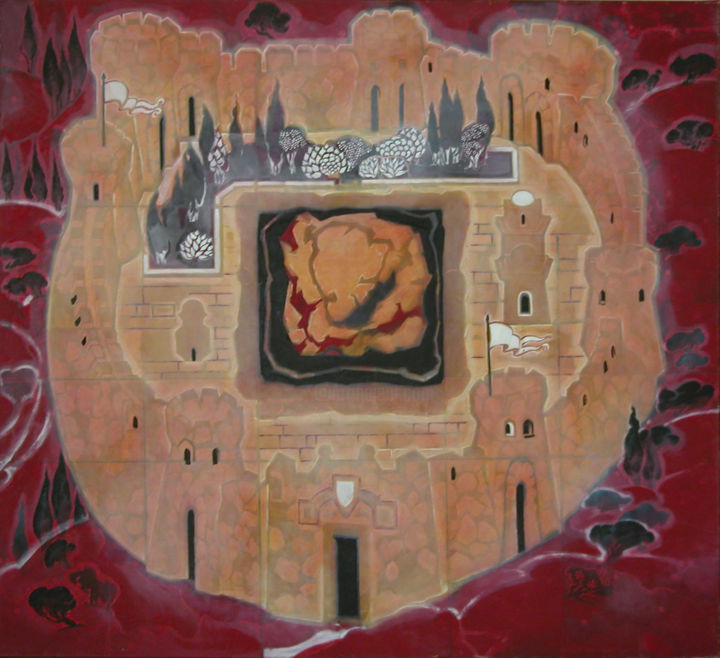 Painting titled "jerusalem-stone.jpg" by Artmaster35, Original Artwork