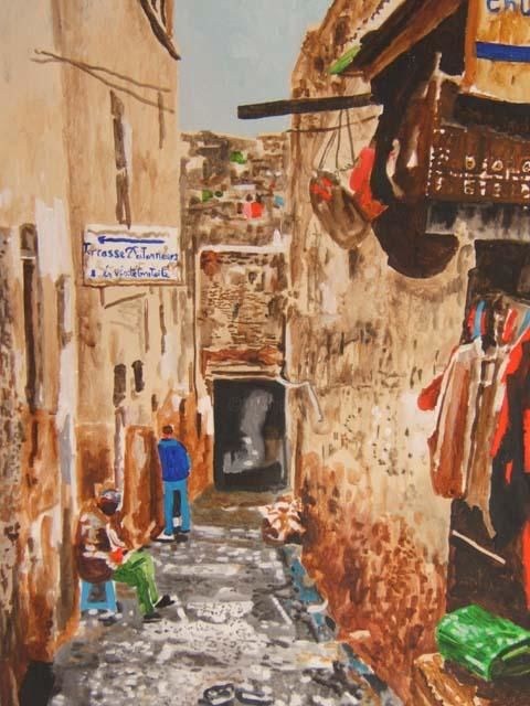 Painting titled "Bab Boujloud" by Zaim Atid, Original Artwork