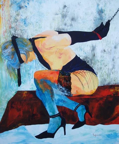 Peinture intitulée "Soumission" par Michèle Defrenne, Œuvre d'art originale, Huile