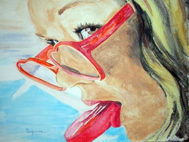 Painting titled "Gourmandise" by Michèle Defrenne, Original Artwork, Oil