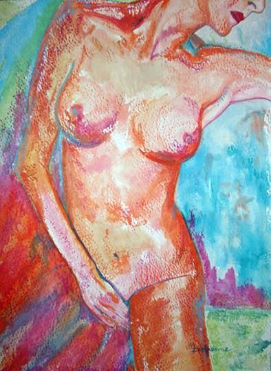 Painting titled "Chaste" by Michèle Defrenne, Original Artwork, Oil