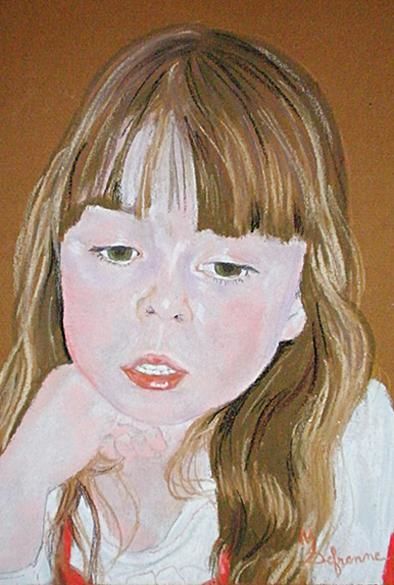 Ζωγραφική με τίτλο "Estelle" από Michèle Defrenne, Αυθεντικά έργα τέχνης, Λάδι