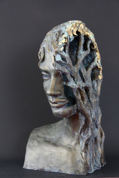 Skulptur mit dem Titel "Organic Mind" von Mia Gardel, Original-Kunstwerk, Terra cotta