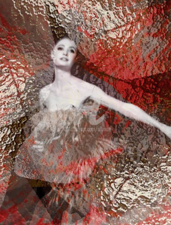 Digital Arts titled ""Elegance"" by Art Moé, Original Artwork, 2D Digital Work Mounted on Aluminium
