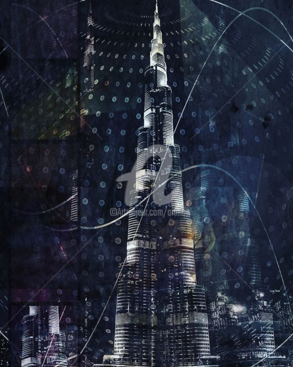 Fotografia intitolato "Burj khalifa Dubai" da Art Moé, Opera d'arte originale, Fotografia digitale