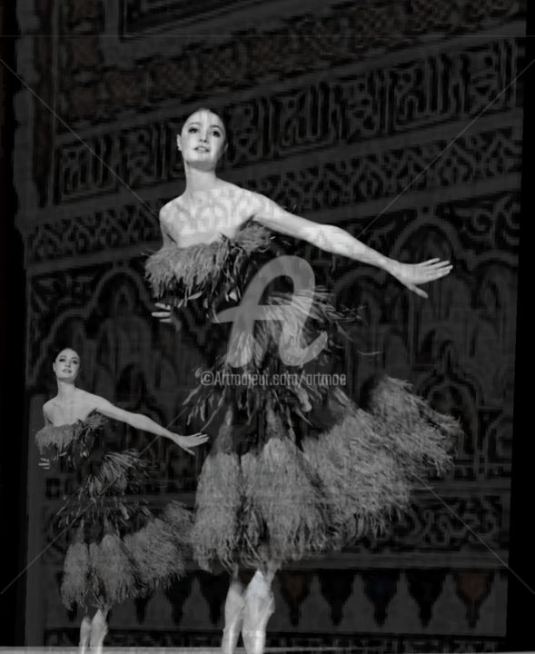 Digitale Kunst mit dem Titel "Ballet vol 1" von Art Moé, Original-Kunstwerk, Fotomontage